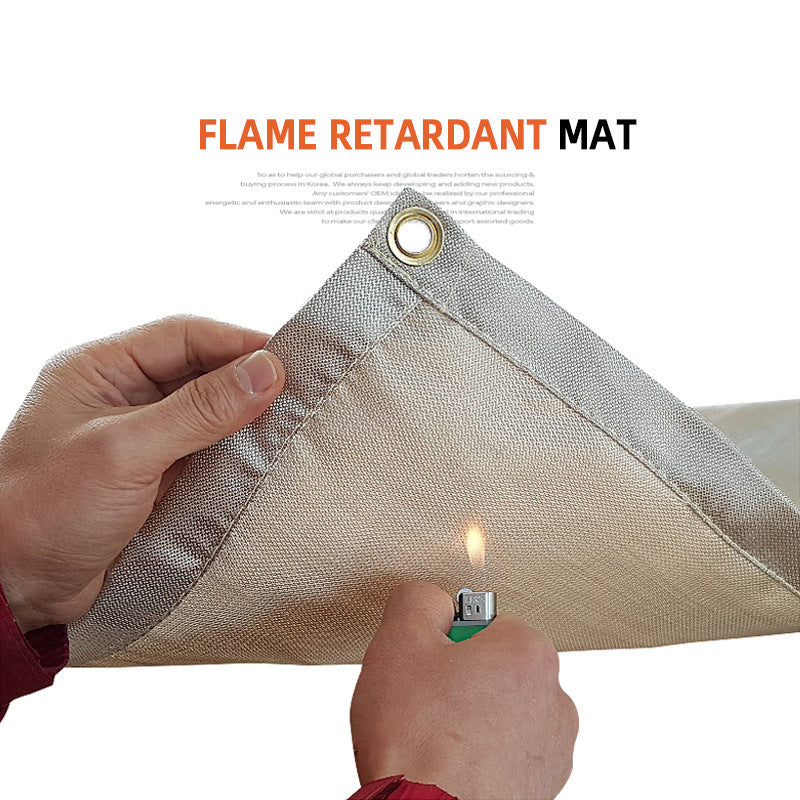 CLS Size S 46x44cm Outdoor BBQ Fireproof Cloth Fiberglass Heat Insulation Pad Camping Picnic Barbecue Flame Retardant Mat CLS Size S 46x44cm Outdoor BBQ Fireproof Cloth Fiberglass Heat Insulation Pad Camping Picnic Barbecue Flame Retardant Mat